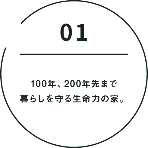 point01 100年、200年先まで暮らしを守る生命力の家。